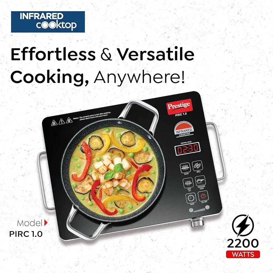 PRESTIGE 41136 INDUCTION INFRA RED 1.0 2200W PRESTIGE 41136 INDUCTION INFRA RED 1.0 2200W